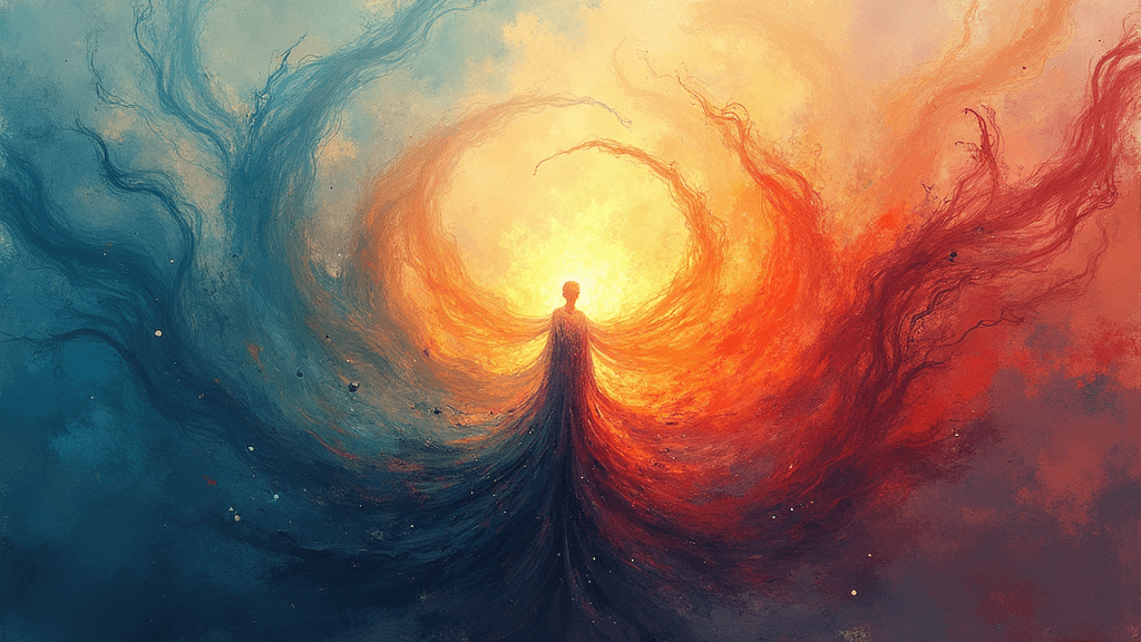 Abstract art representing freedom and transformation