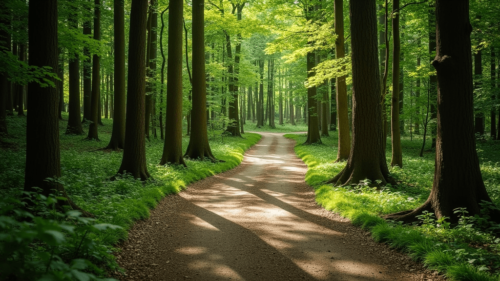 Embracing Change: How To Navigate Life Transitions Smoothly 1 A winding path through a forest representing life transitions.