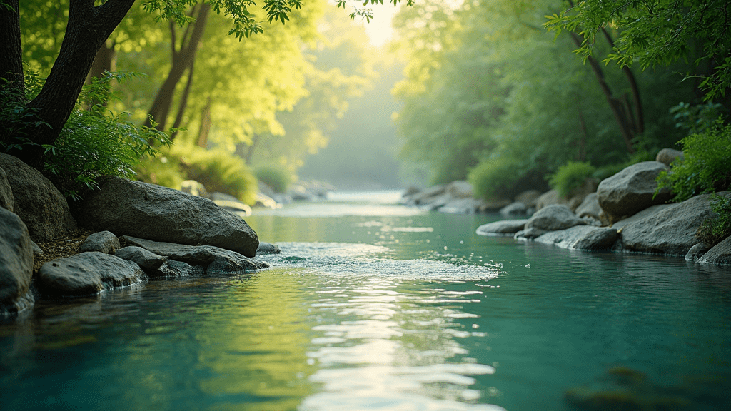 tranquil nature scene symbolizing spiritual balance