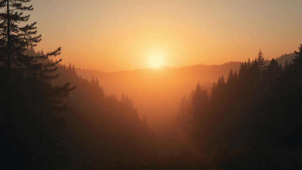 A serene natural landscape symbolizing emotional release and peace