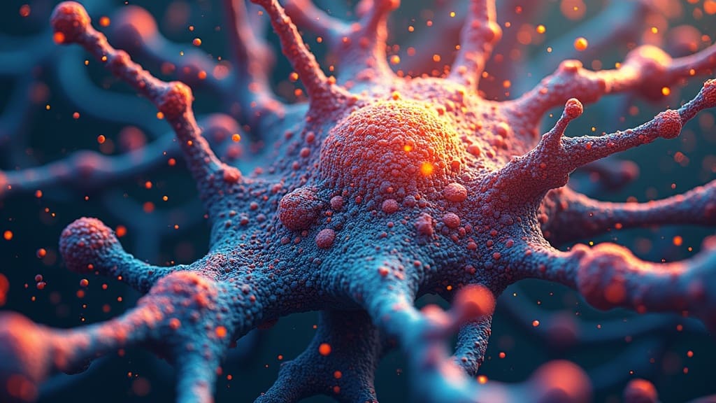 Abstract neural network representation in vibrant colors with unique nodes and links, symbolizing diversity of thought