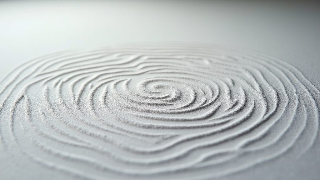 Vibrating plate with intricate geometric patterns formed by sand and sound waves
